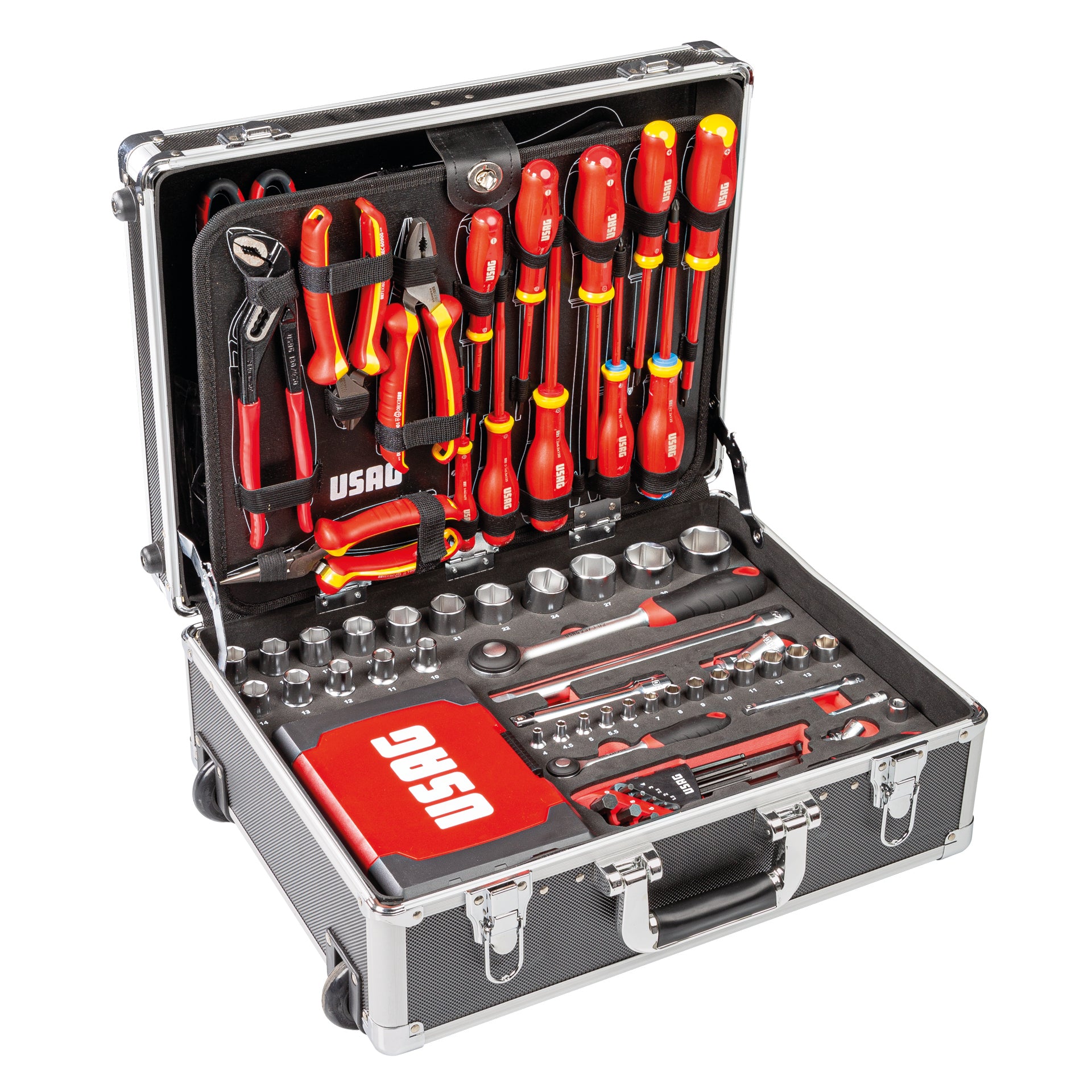 002 JTME - Valigia trolley con ASSORTIMENTO per la ELETTROTECNICA (181 pz) - Usag - U00020016 002 JTME - Valigia trolley con ASSORTIMENTO per la ELETTROTECNICA (181 pz) - Usag - U00020016